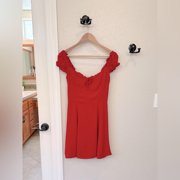 Reformation Pacey Dress in Red; size 4 (worn twice) - Picture 2 of 9
